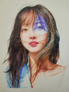 vẽ tranh bằng bút bi đơn giản