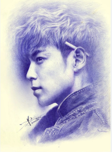 vẽ tranh bằng bút bi đơn giản